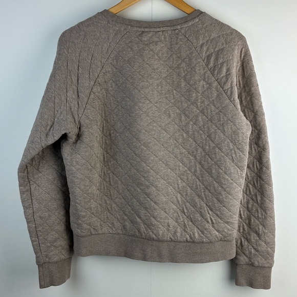 Patagonia light brown Women's Organic Cotton Quilt Crewneck sweatshirt size Med - Picture 2 of 9